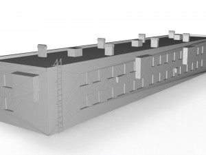 soviet residential two-story house 3D Model