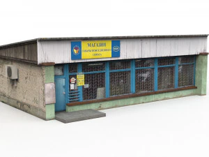 soviet village shop 3D Model