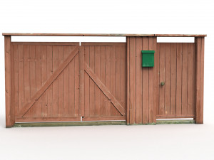 Wooden gate Modelo 3D