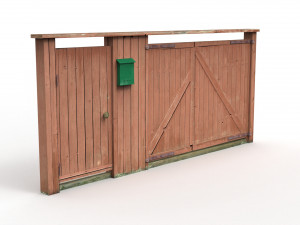 Wooden gate Modelo 3D