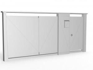Wooden gate Modelo 3D