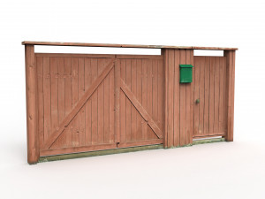 Wooden gate Modelo 3D
