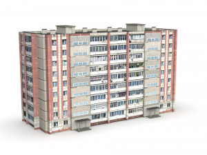 Nine-storey residential building Modelo 3D