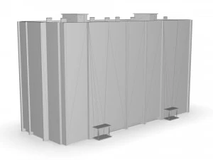Nine-storey residential building 3D Model