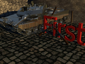 tank with word first 3D Model