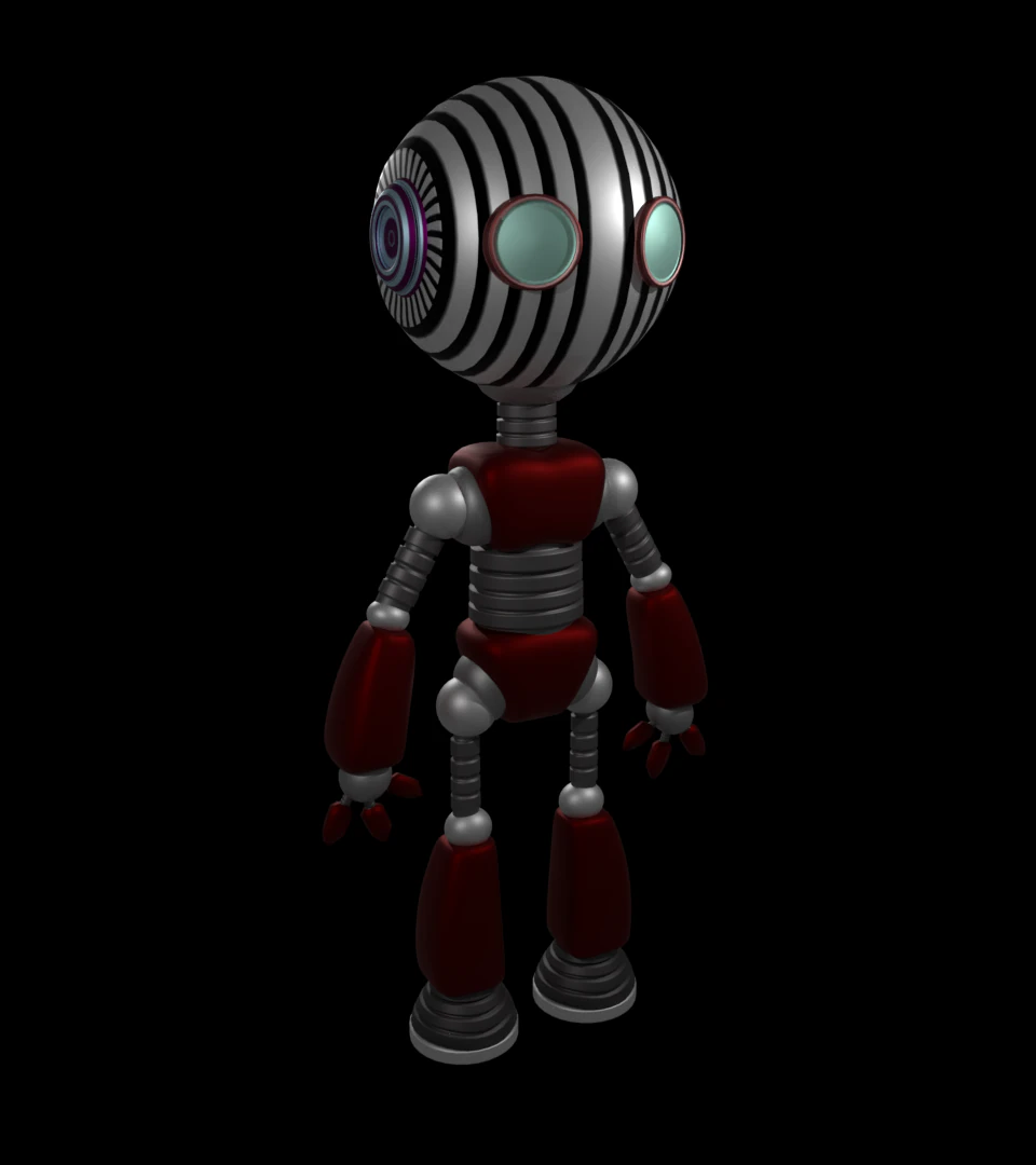 rob&ocirc; garoto Modelo 3D .c4d .max .obj .3ds .fbx .stl .blend 
