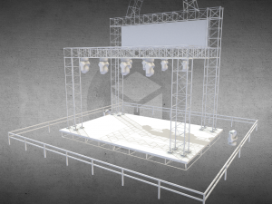 stage concert 3D-Modell