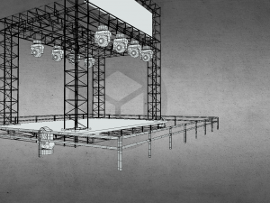stage concert 3D-Modell
