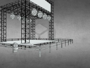 concerto de palco Modelo 3D