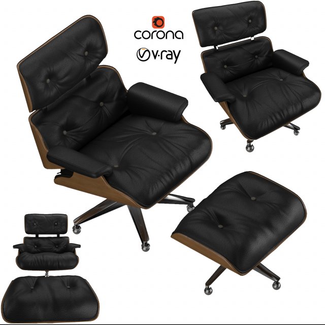 lounge chair 3D Model .c4d .max .obj .3ds .fbx .stl .blend 