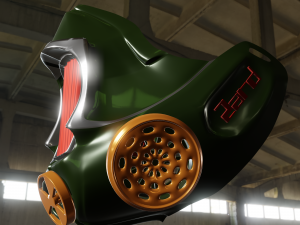 mask 3d printing covid -19 hot rod style 3D Model