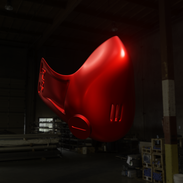 mask 3d printed covid -19 3D Model .c4d .max .obj .3ds .fbx .stl .blend