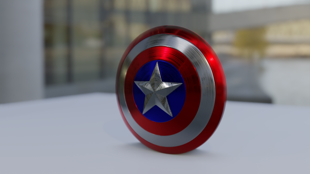 captain america shield 3D Modell .c4d .max .obj .3ds .fbx .stl .blend