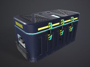 sci-fi box 3D-Modell