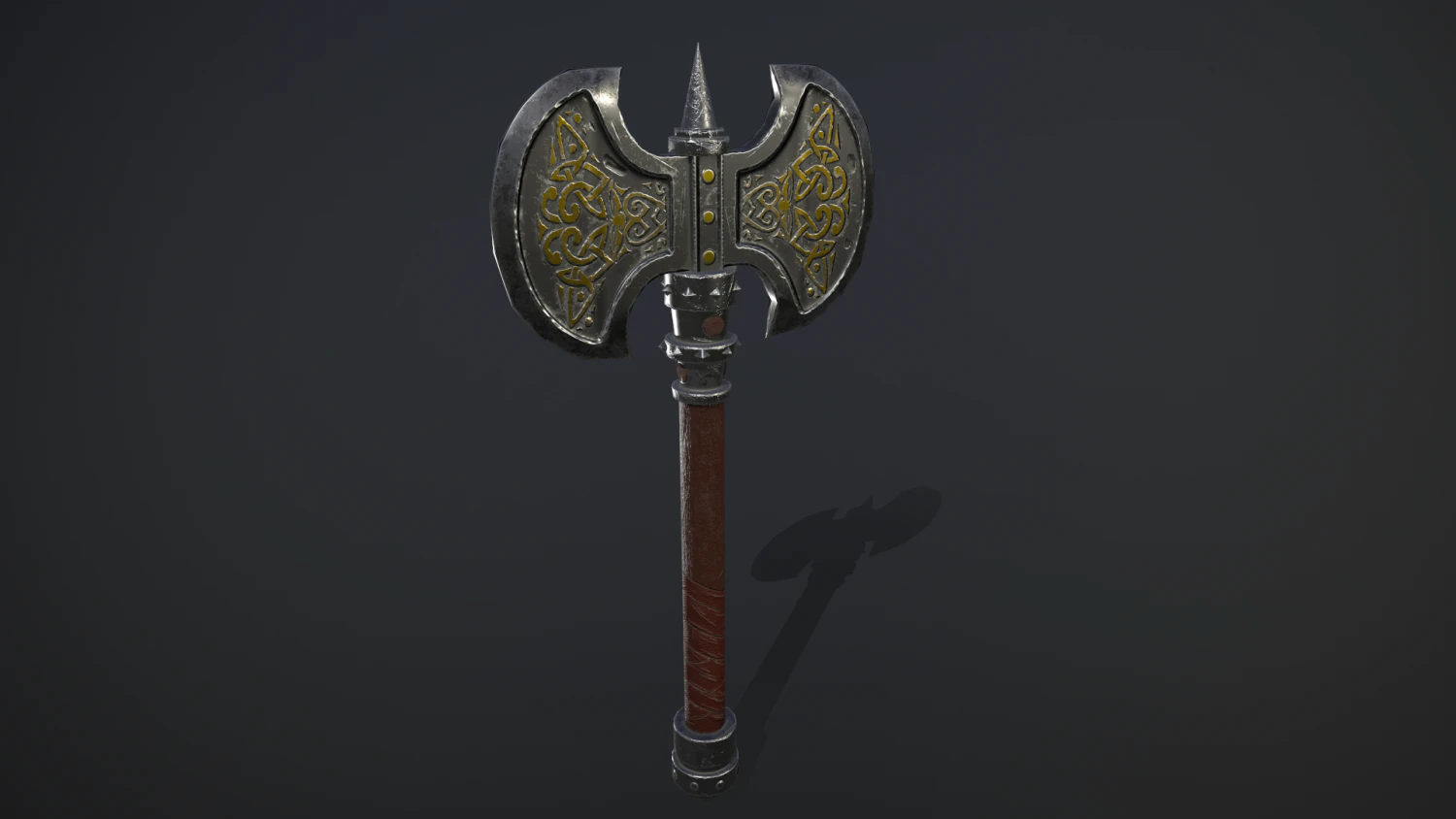 dwarf axe 3D Model .c4d .max .obj .3ds .fbx .stl .blend 