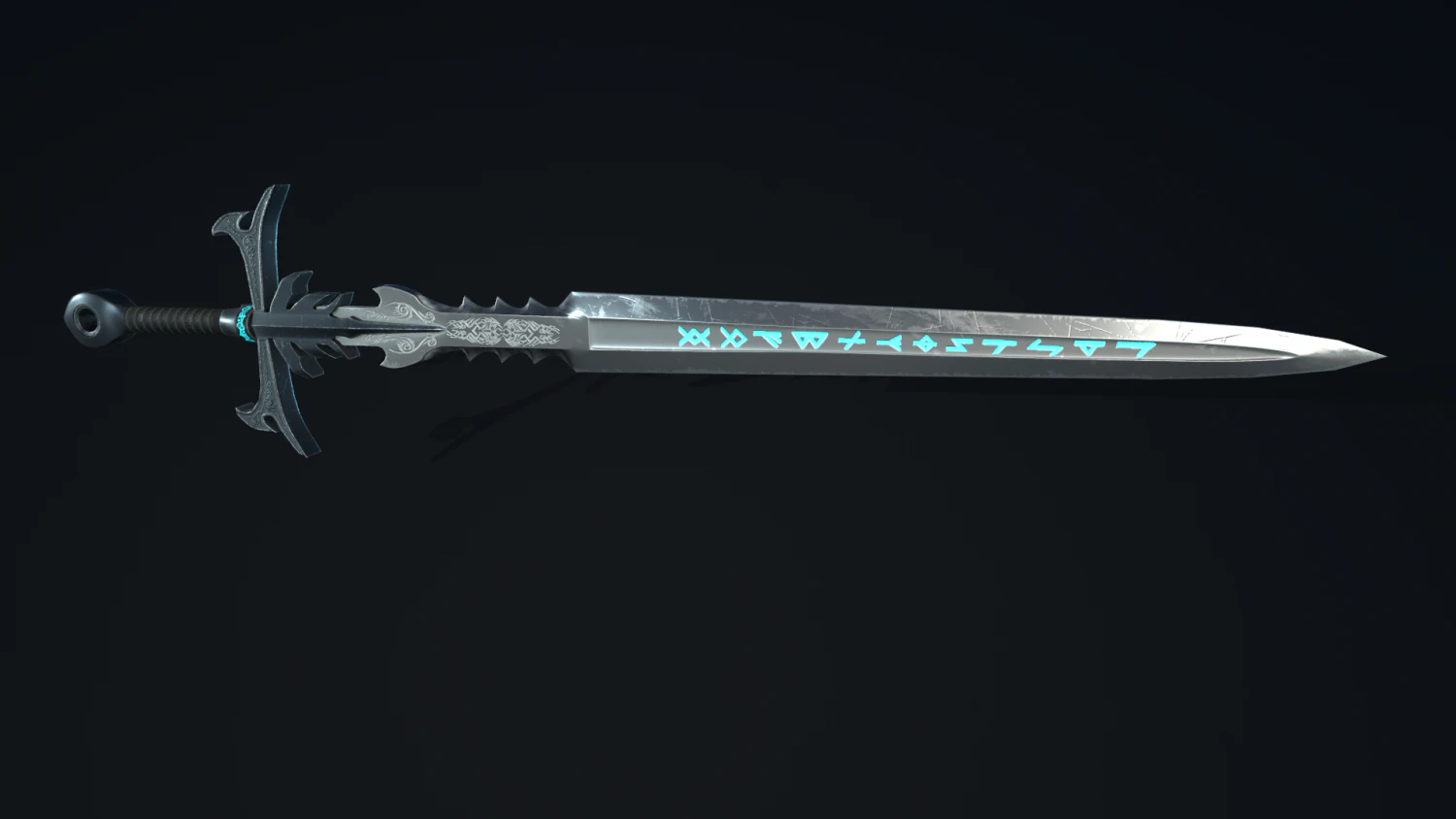 fantasy sword 3D Model .c4d .max .obj .3ds .fbx .stl .blend 