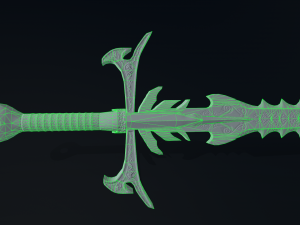 fantasy sword Model 3D