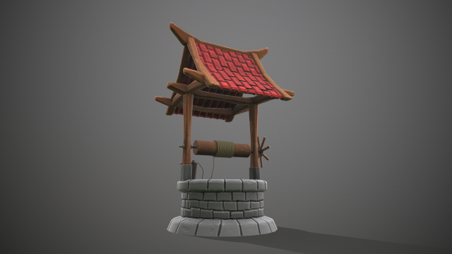 stylized well 3D Model .c4d .max .obj .3ds .fbx .stl .blend 
