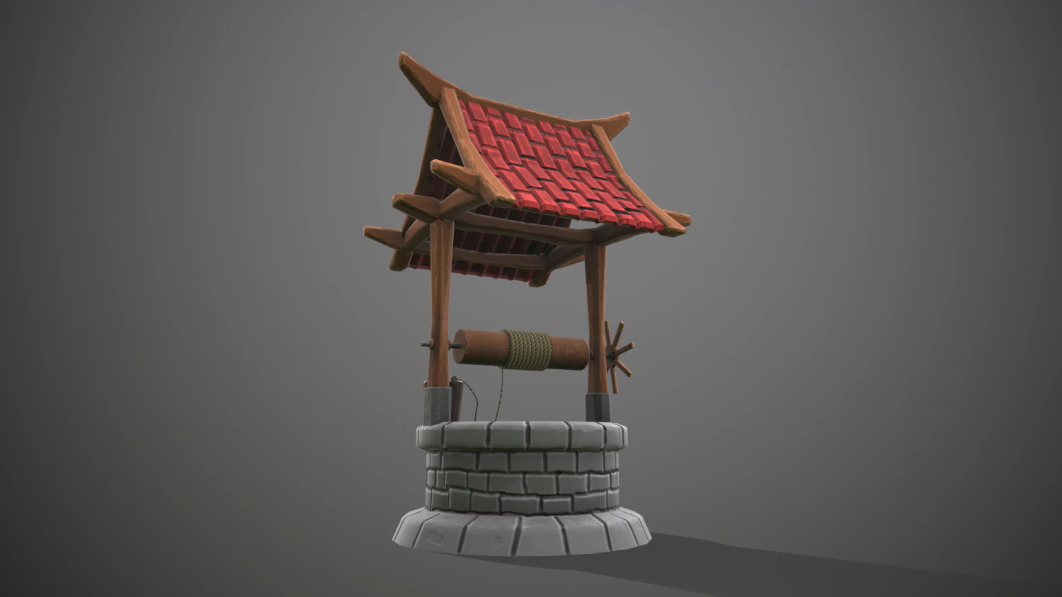 stylized well 3D Model .c4d .max .obj .3ds .fbx .stl .blend 