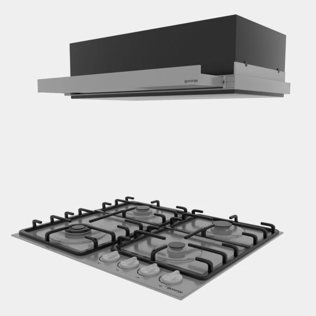 ingebouwde kookplaat en afzuigkap gorenje 3D Model .c4d .max .obj .3ds .fbx .stl .blend 