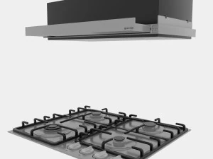 ankastre ocak ve davlumbaz gorenje 3D Model