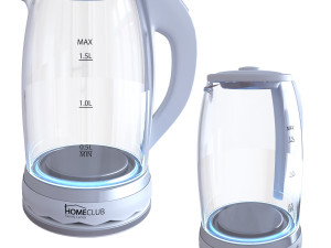 homeclub hhb 1770 glass teapot water-filled backlit 3D Model