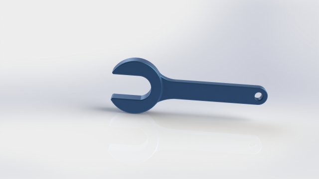 simple wrench solidwork 3D Print Model .c4d .max .obj .3ds .fbx .stl .blend 