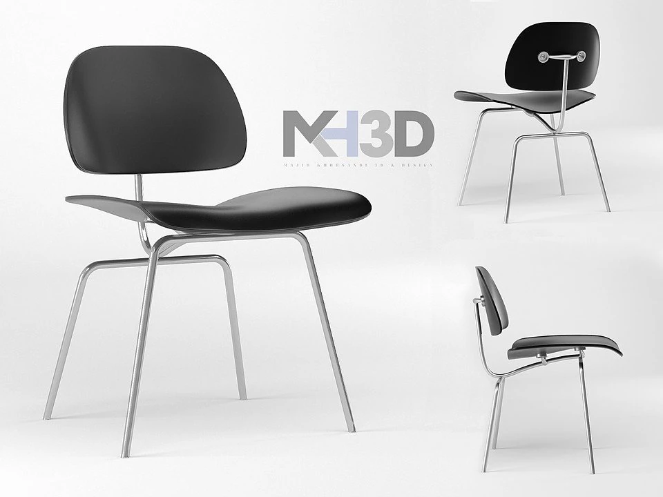 eames dcm chair 3D Model .c4d .max .obj .3ds .fbx .stl .blend 