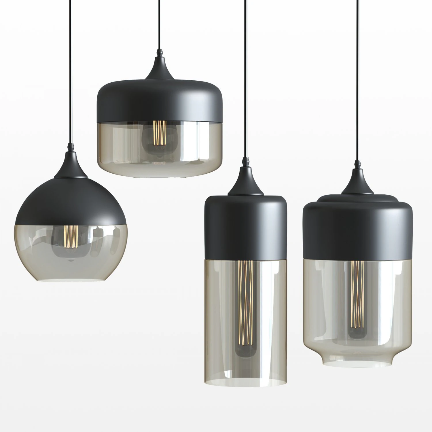 modern bottled pendant 3D Model .c4d .max .obj .3ds .fbx .stl .blend
