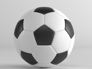 three sport balls 3D Model