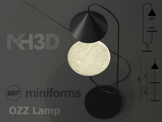 miniforms ozz lamp Modelo 3D .c4d .max .obj .3ds .fbx .stl .blend 