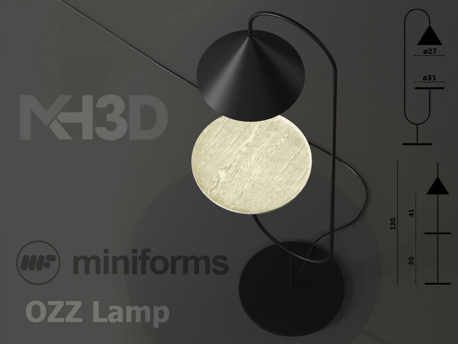 miniforms ozz lamp 3D Model .c4d .max .obj .3ds .fbx .stl .blend 