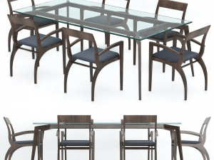 pacini cappellini thelma table and chair 3D Model
