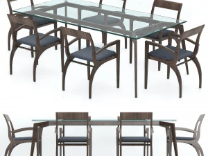 pacini cappellini table et chaise thelma Modèle 3D