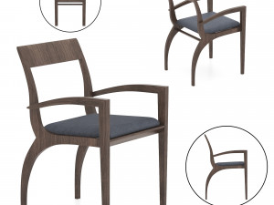 pacini cappellini thelma table and chair Modèle 3D