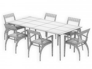 pacini cappellini thelma table and chair Modèle 3D