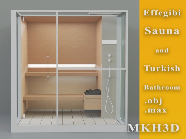 effegibi sauna and turkish bathroom 3D 模型 .c4d .max .obj .3ds .fbx .stl .blend 