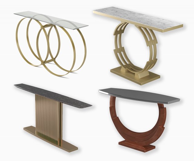 console table collection 3D मॉडल .c4d .max .obj .3ds .fbx .stl .blend 