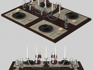 table setting 01 3D Model