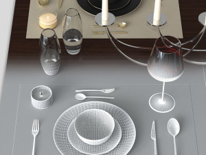 table setting 01 3D Model