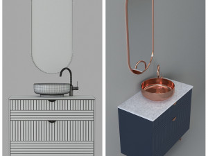 bathroom furniture 04 3D Model