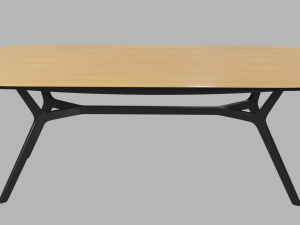 table johann oak black 220 3D Model