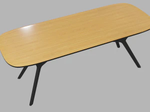 table johann oak black 220 3D Model