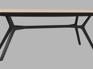 table johann oak black 220 Model 3D