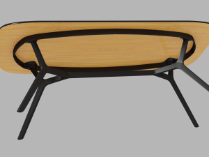 table johann oak black 220 Model 3D