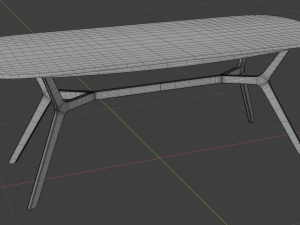 table johann oak black 220 Model 3D