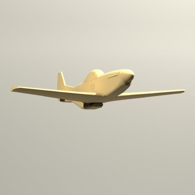 p51d mustang 3D Print Model .c4d .max .obj .3ds .fbx .stl .blend