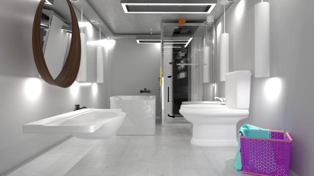 bathroom 3Dプリントモデル .c4d .max .obj .3ds .fbx .stl .blend 