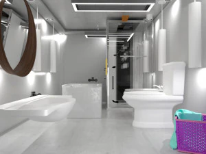 banheiro Modelo de Impressão 3D