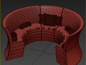 decoris circle sofa 001 Model 3D